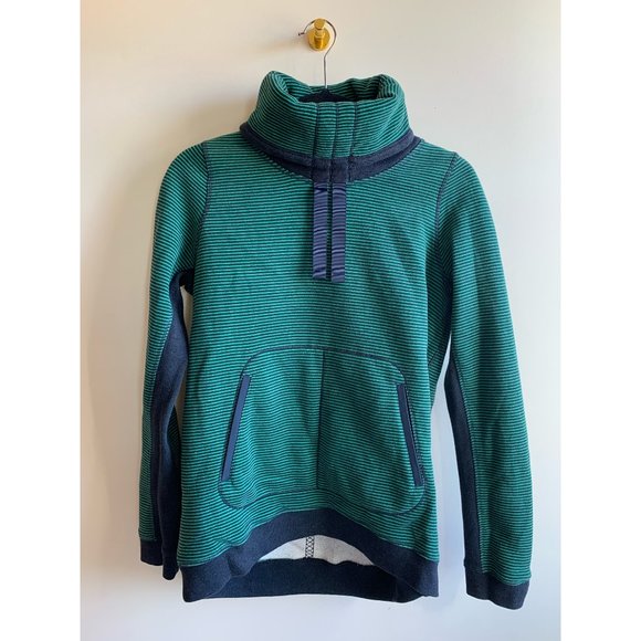 lululemon athletica Tops - Lululemon Green & Blue Sweatshirt (Funnel Neck)